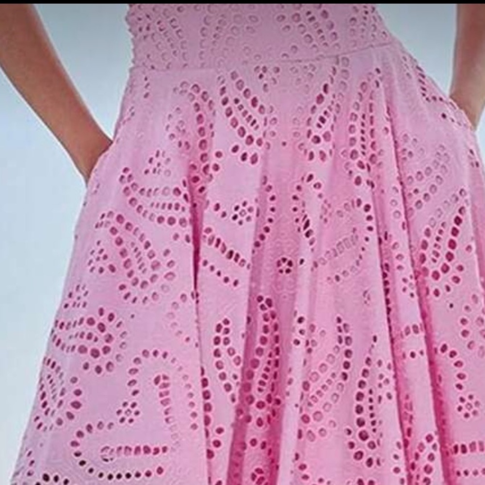 Pink Eyelet Two-Piece Maxi Dress - Picture 4 of 6